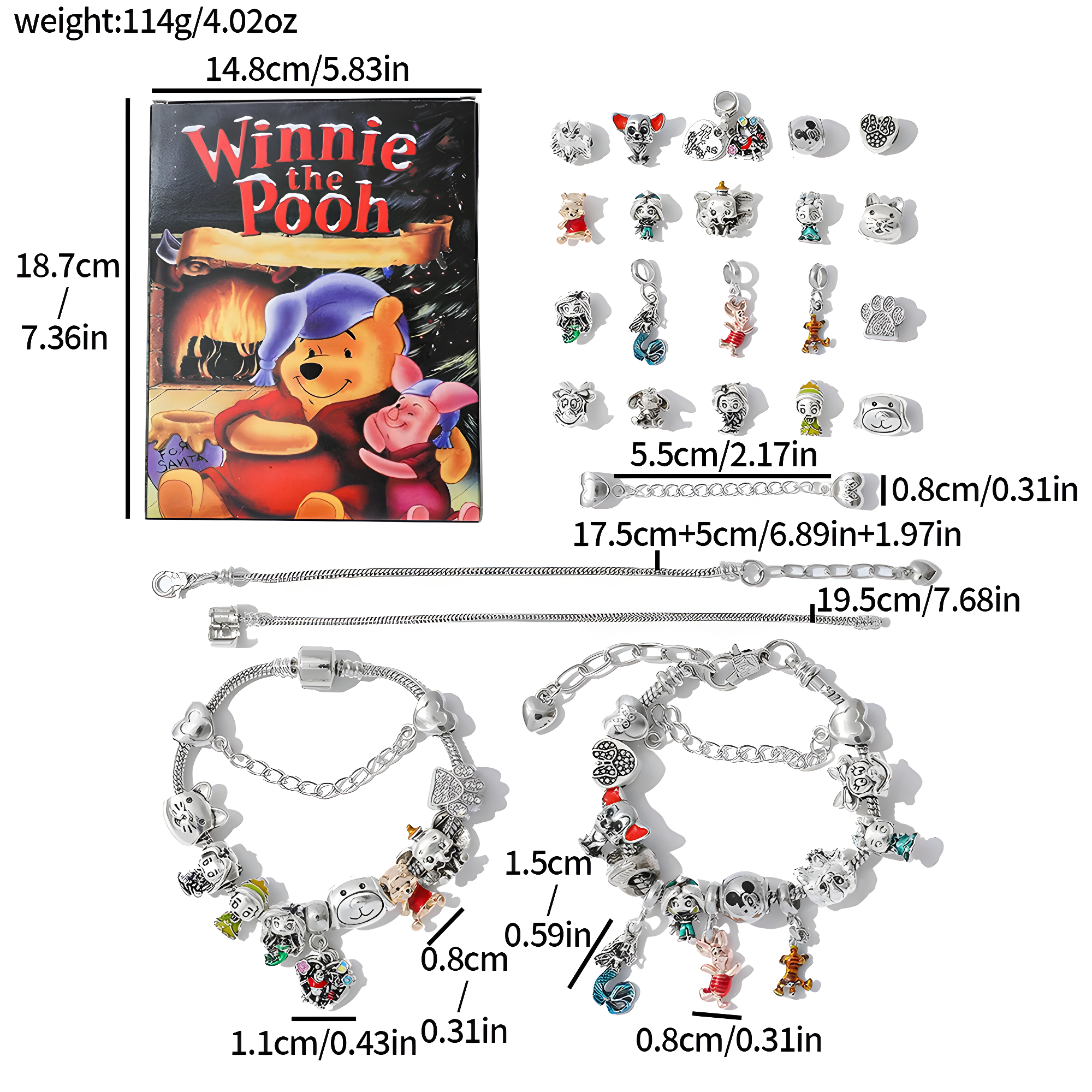 Vista 4 de Calendario de Adviento Charms Winnie the Pooh ;-)